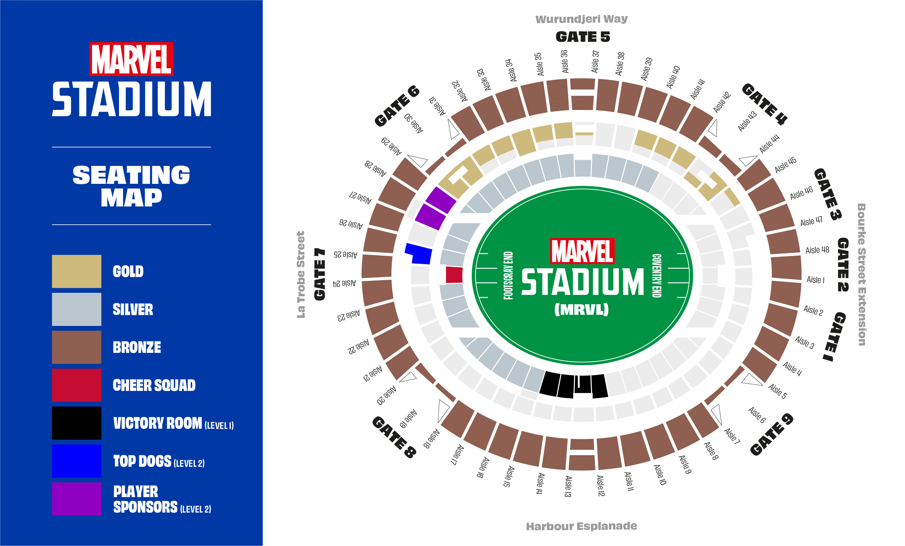 marvel stadium parking map