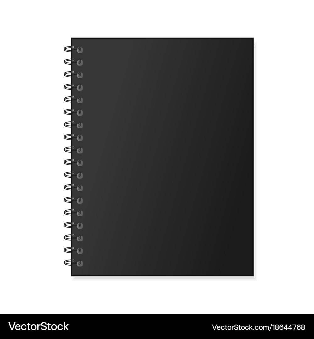 black notebook mockup