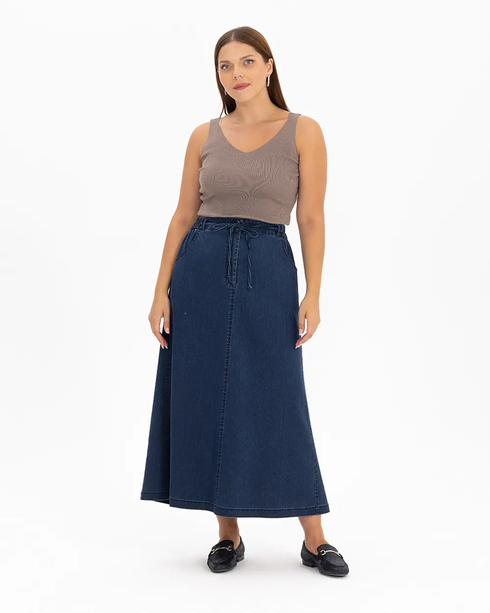 plus size jeans skirt