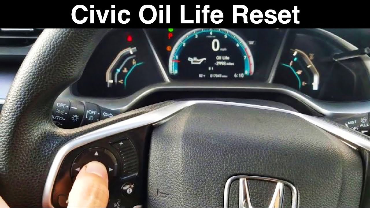 2017 honda civic reset oil life