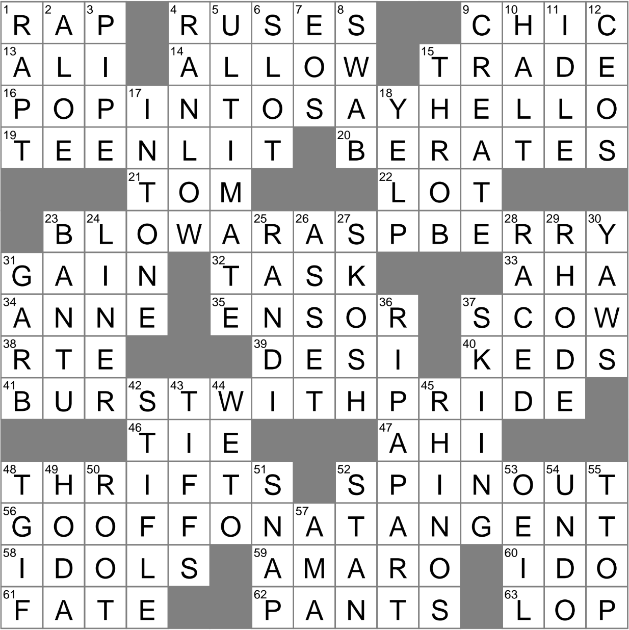 late american boxer crossword clue