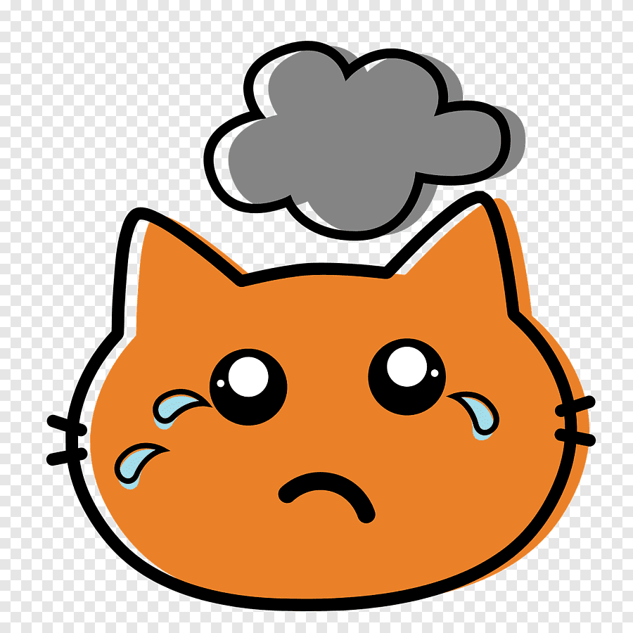 gato triste dibujo