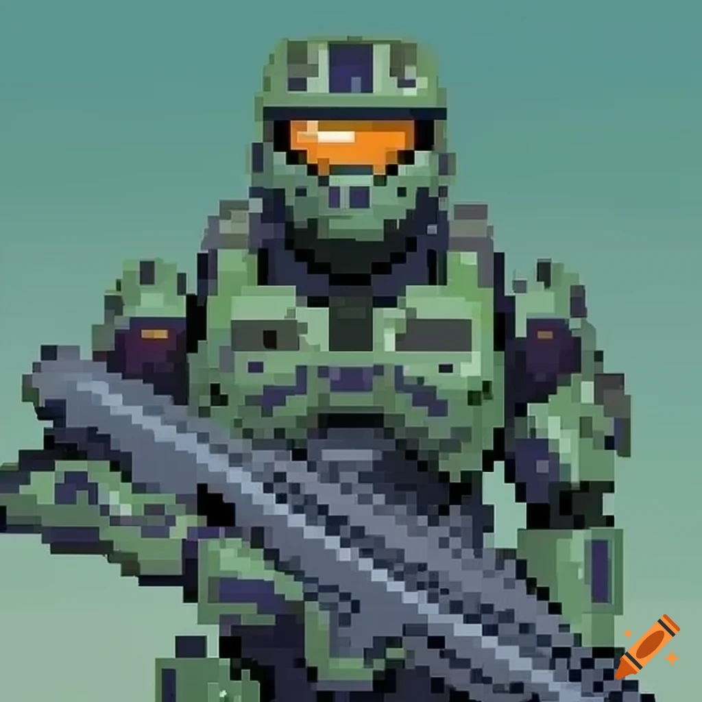 halo pixel art