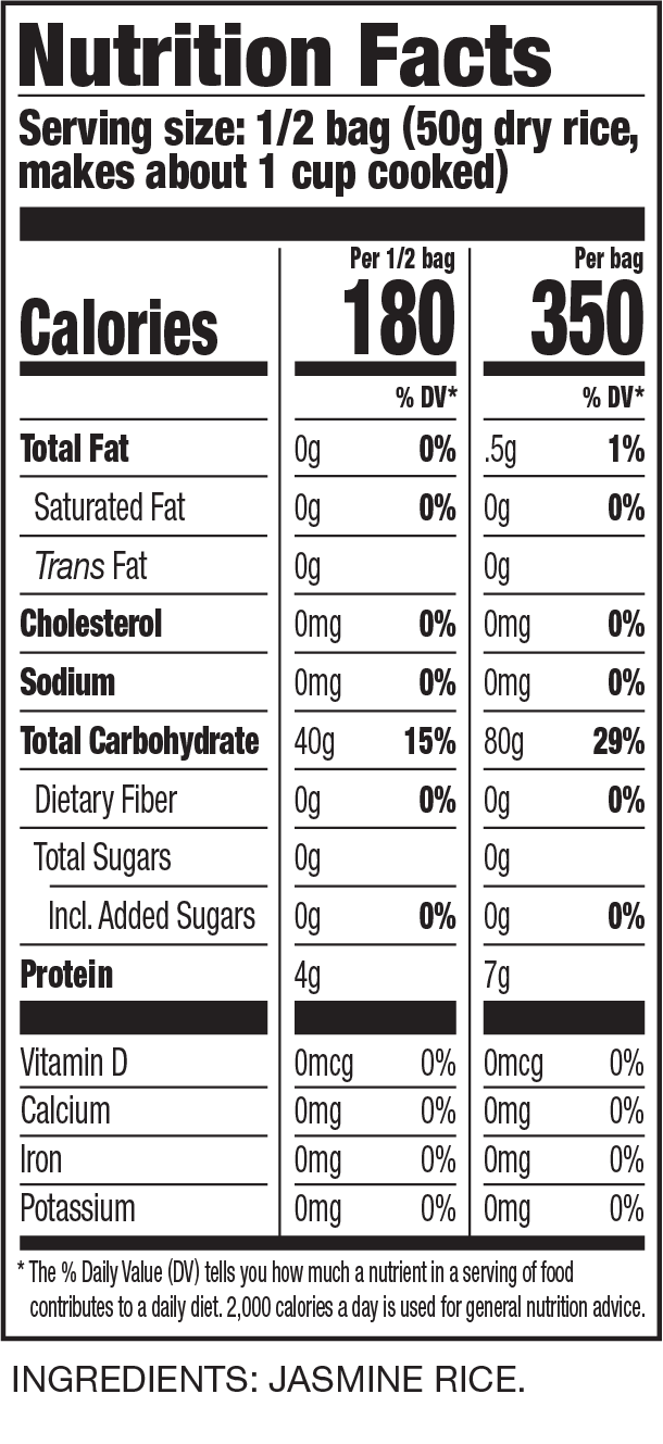 jasmine rice cal