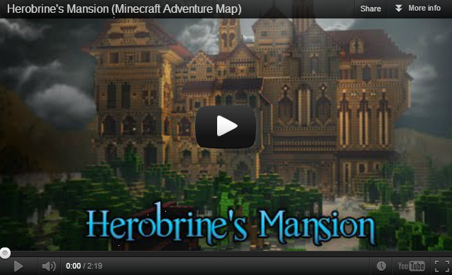 minecraft adventure map herobrines mansion