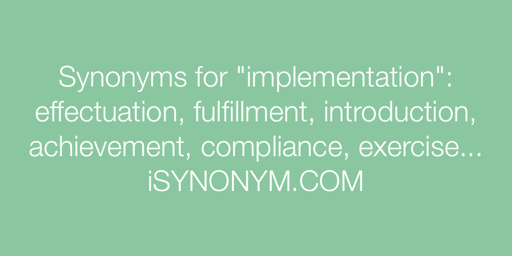 synonym of implementation