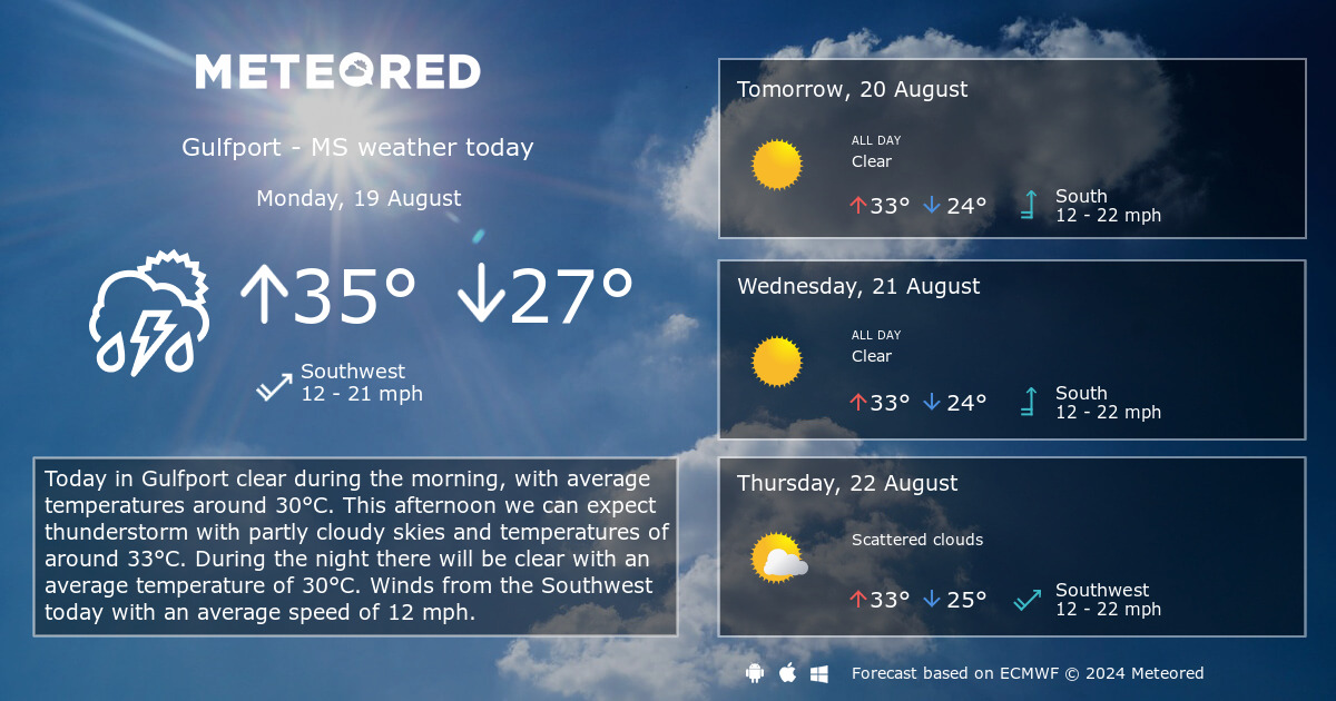 gulfport weather tomorrow