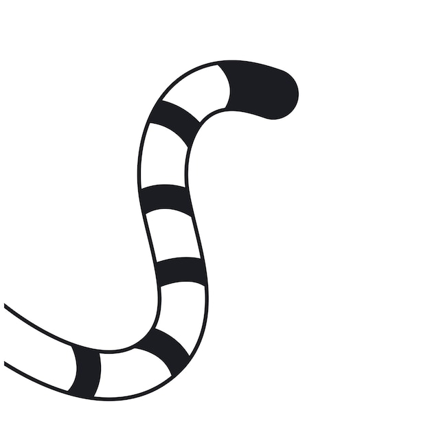 tail clipart black and white