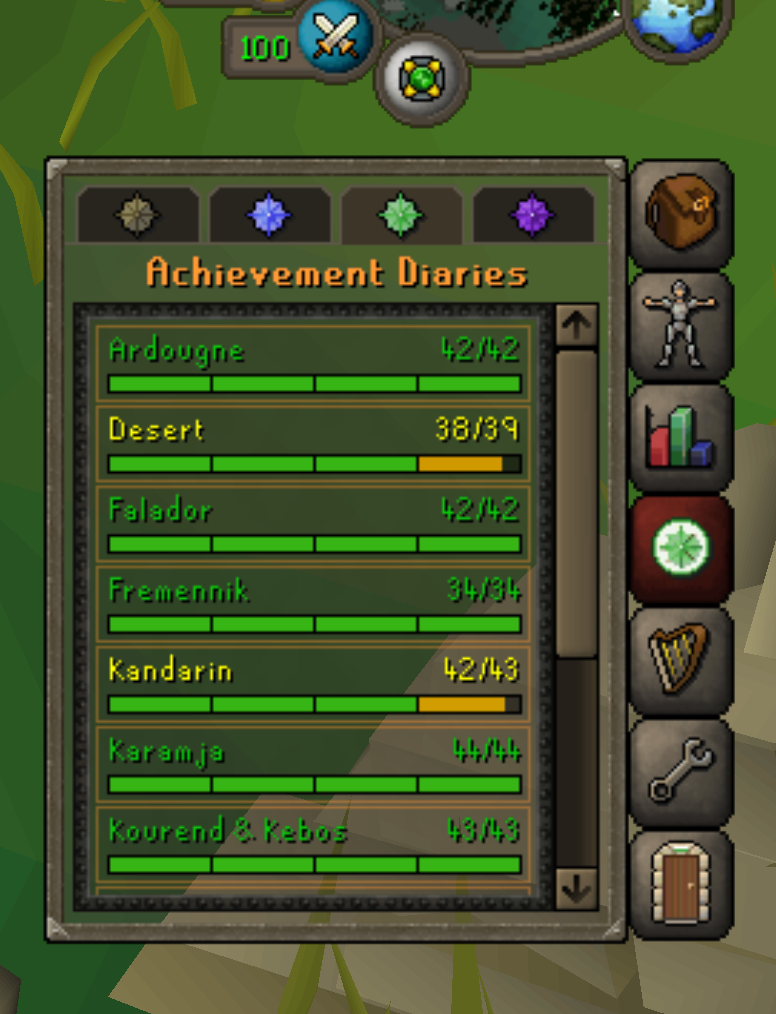 osrs diarys