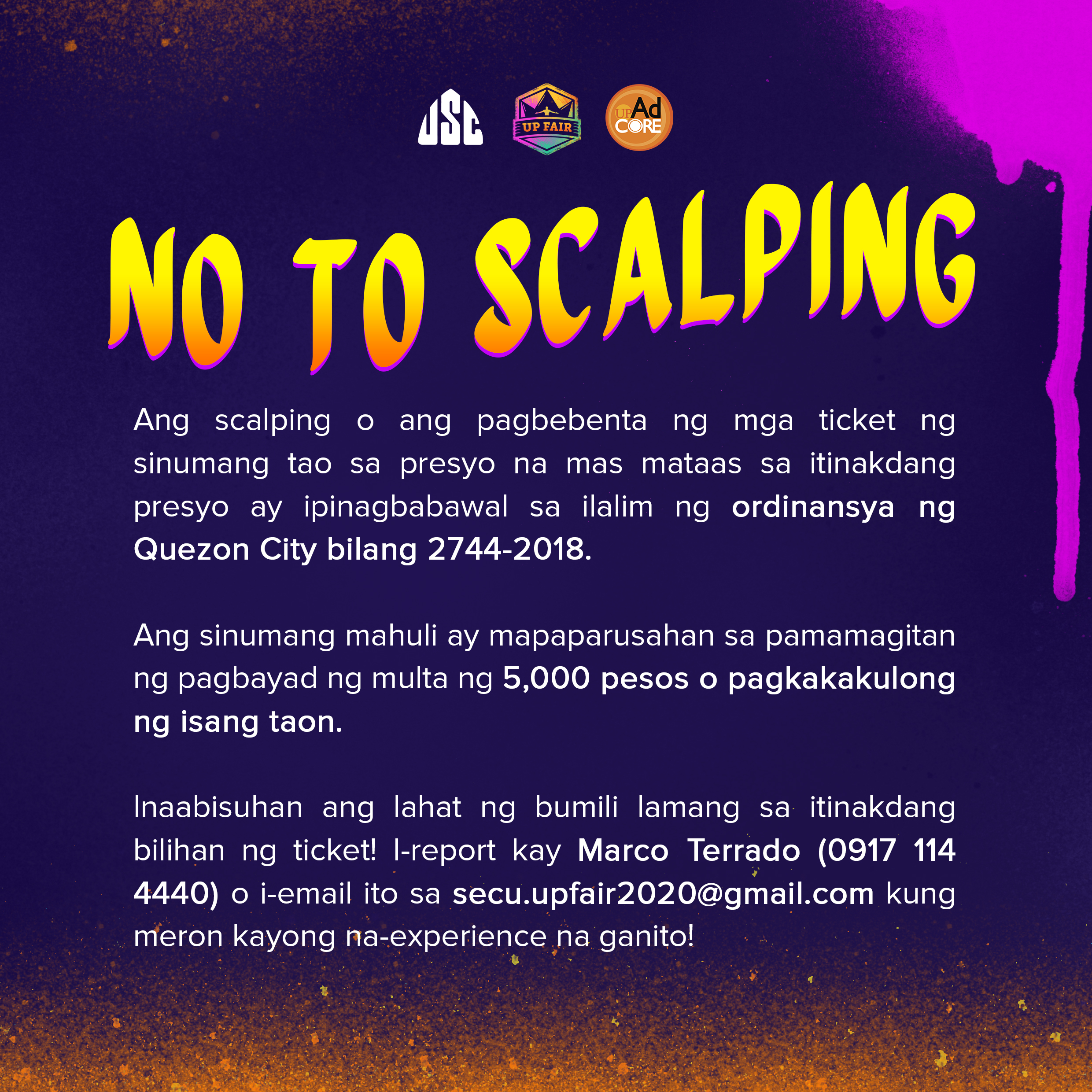 scalper in tagalog