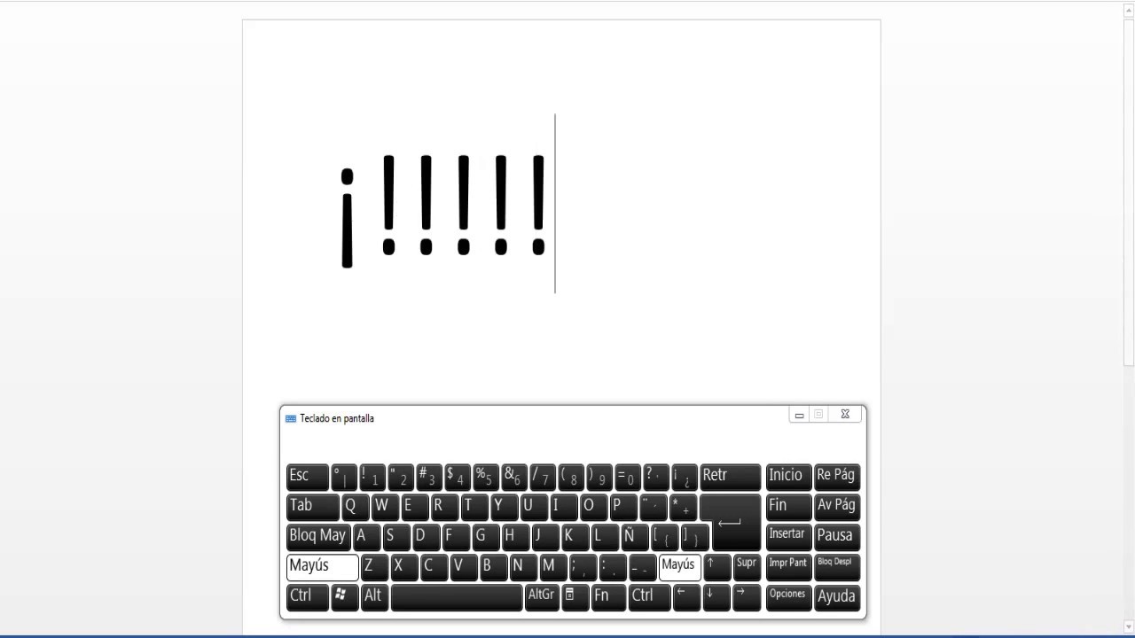 como poner signo de admiracion en teclado
