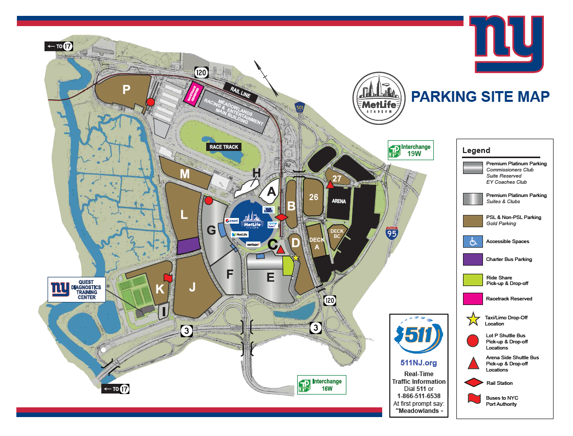 metlife verizon gate parking