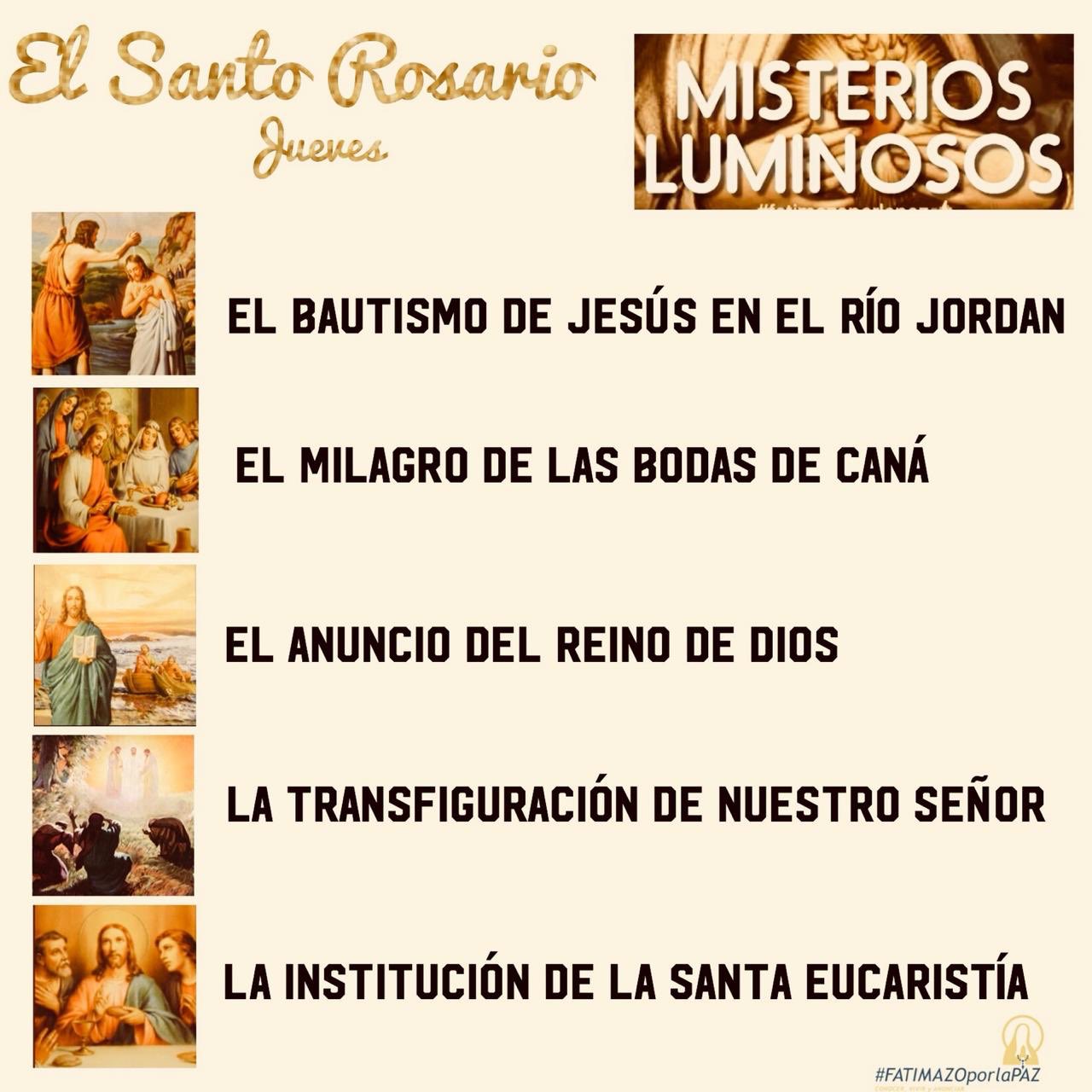 misterios del rosario el jueves