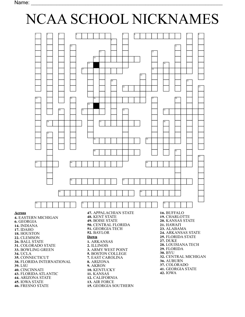 quarterfinals group in the ncaa crossword clue