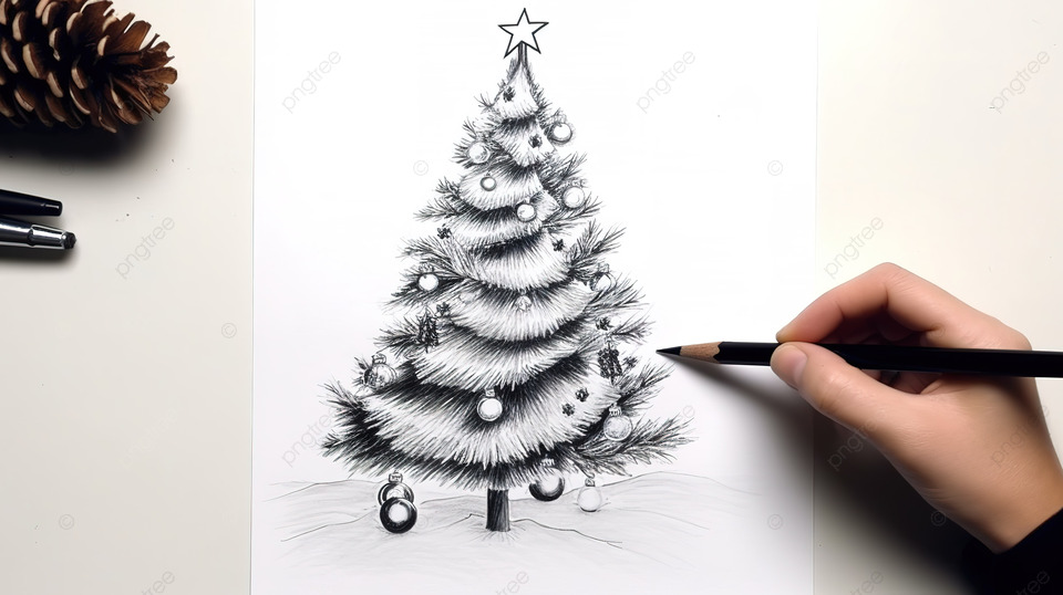 dibujos de navidad a lápiz faciles