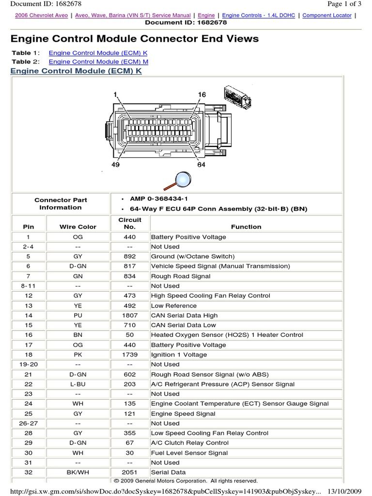 2006 chevy aveo wiring diagram