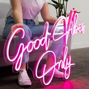 good vibes neon sign