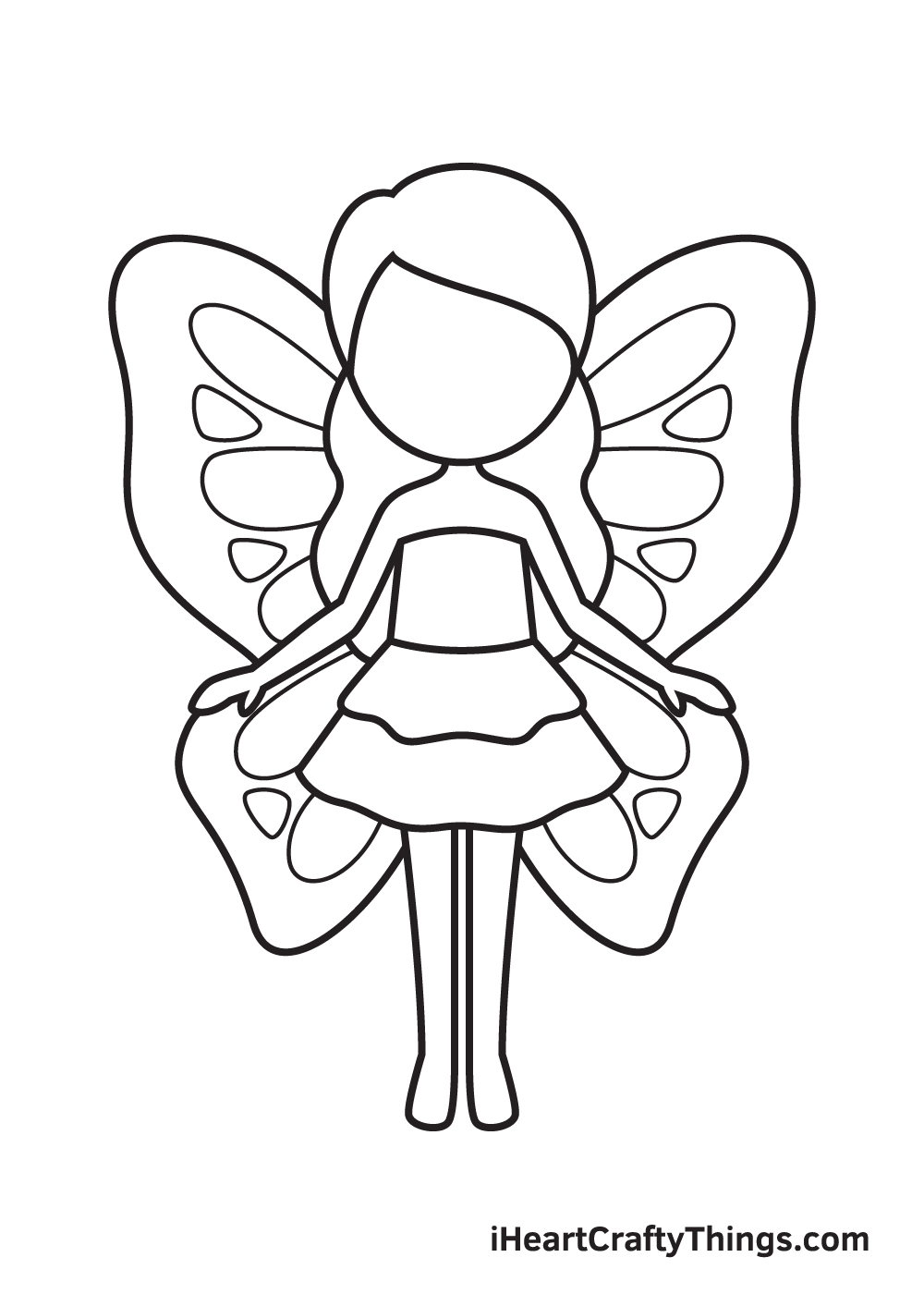 how to draw a fairy easy