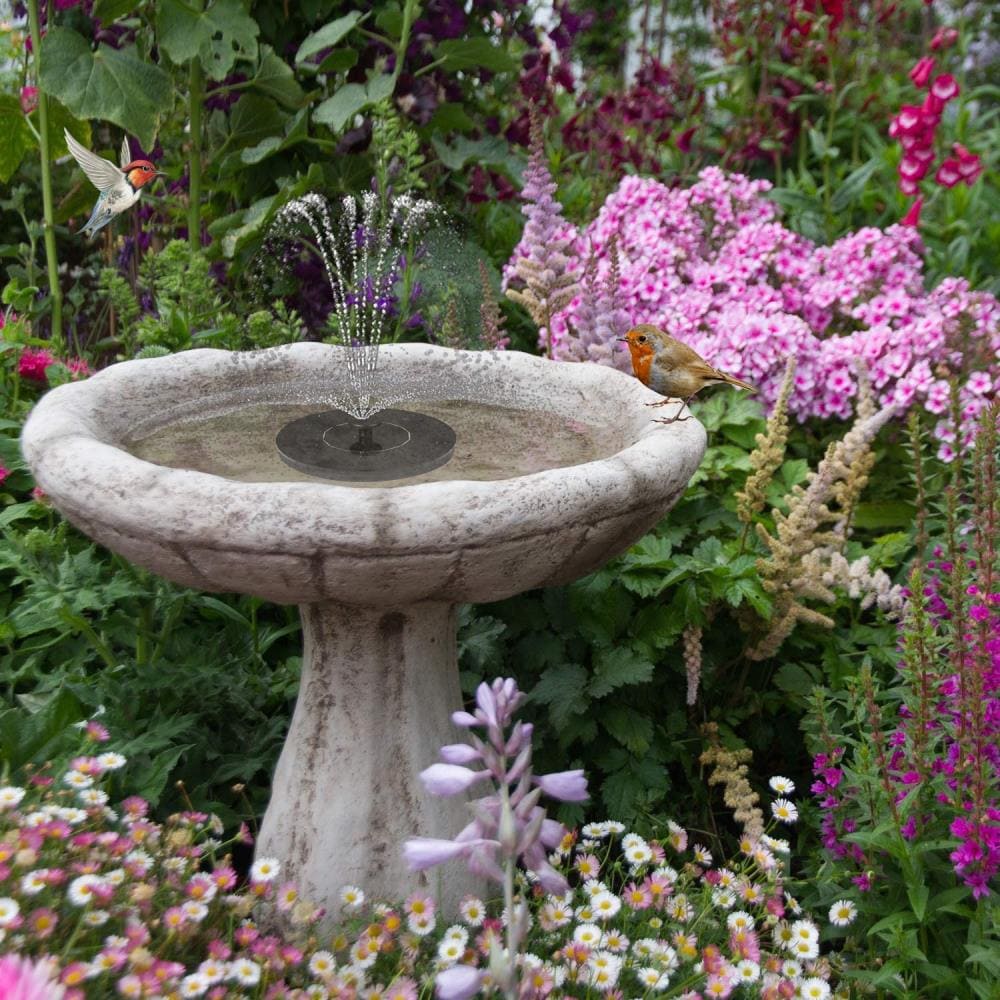 solar bird bath fountain