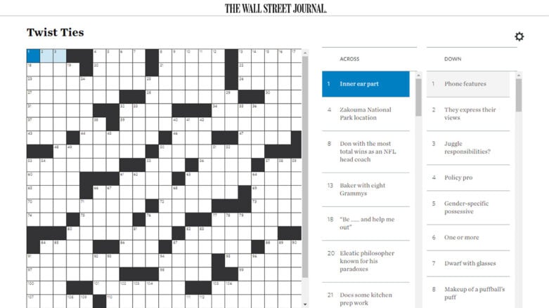 tesla rival wsj crossword clue