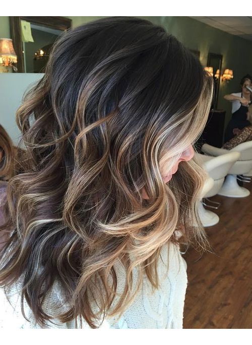 blonde highlights with dark hair