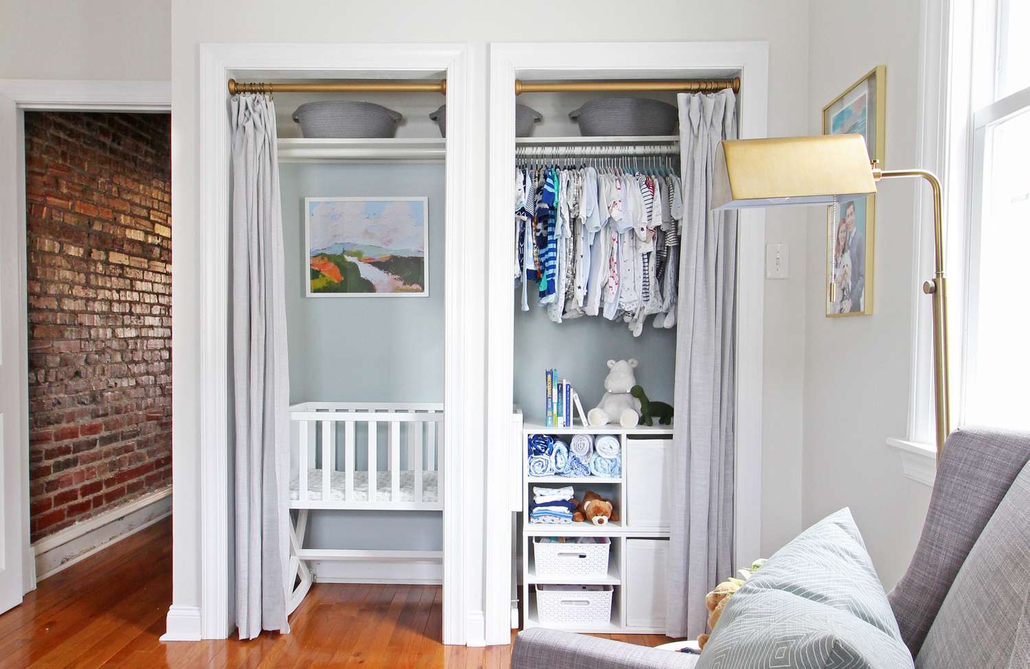 closet drape ideas