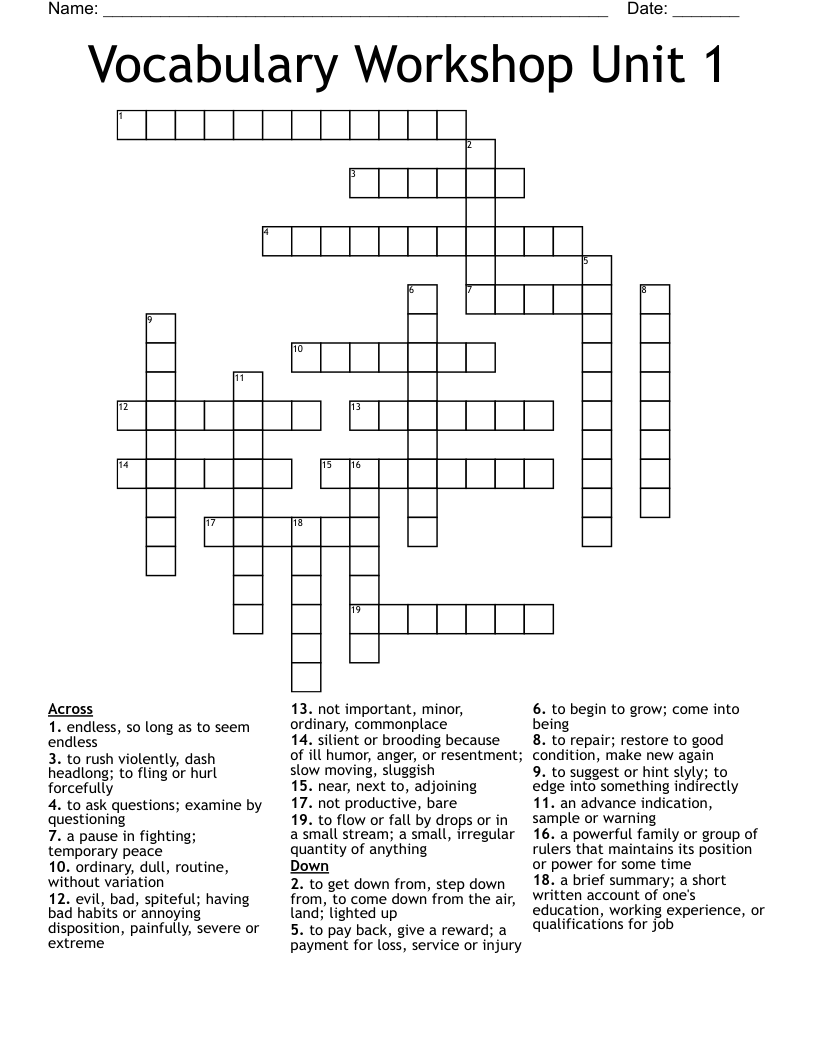 commonplace crossword