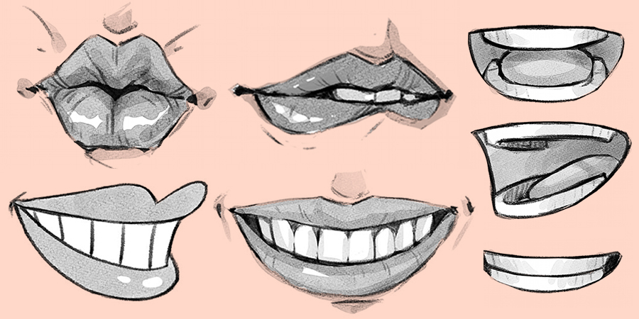 how to draw mouth