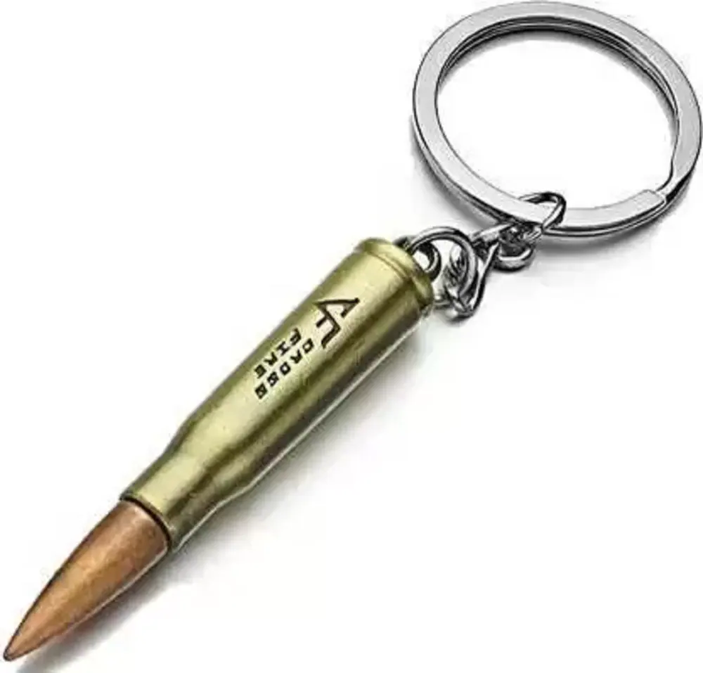 gun keychain with bullets