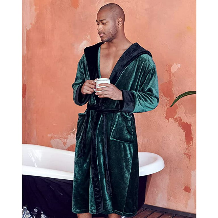 mens hooded dressing gown