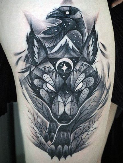 alpha wolf tattoo