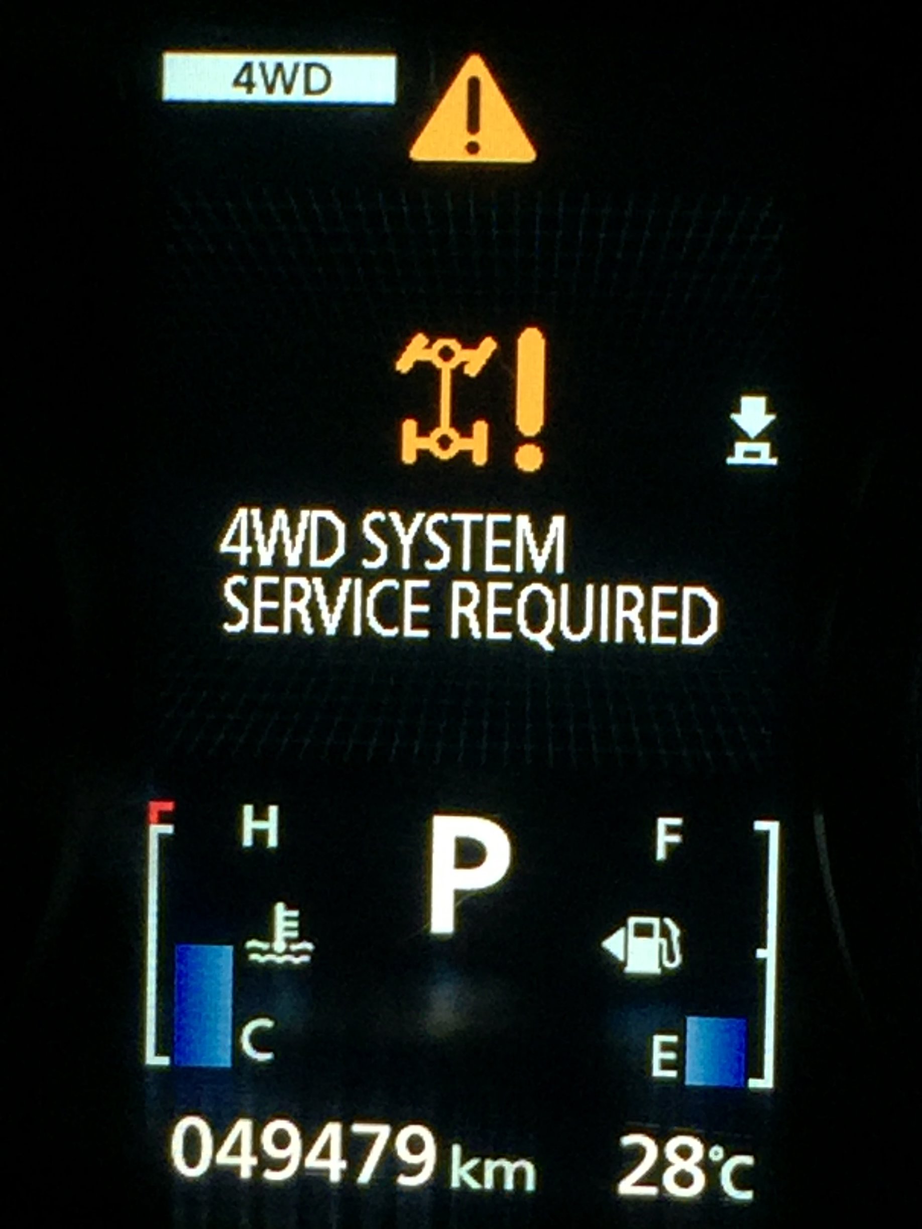 4wd system service required mitsubishi outlander