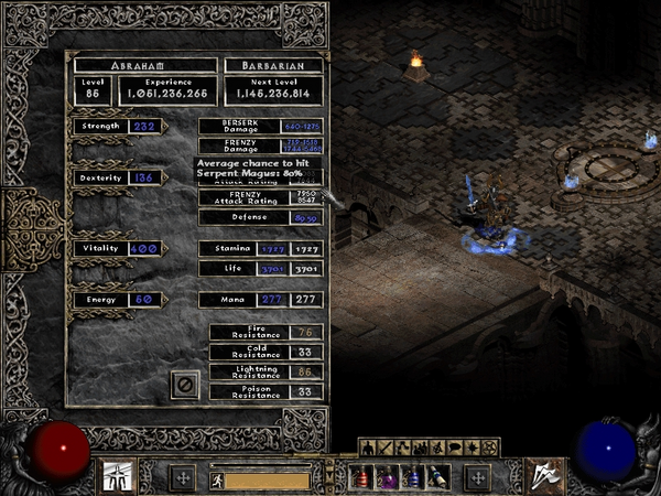 attack rating diablo 2