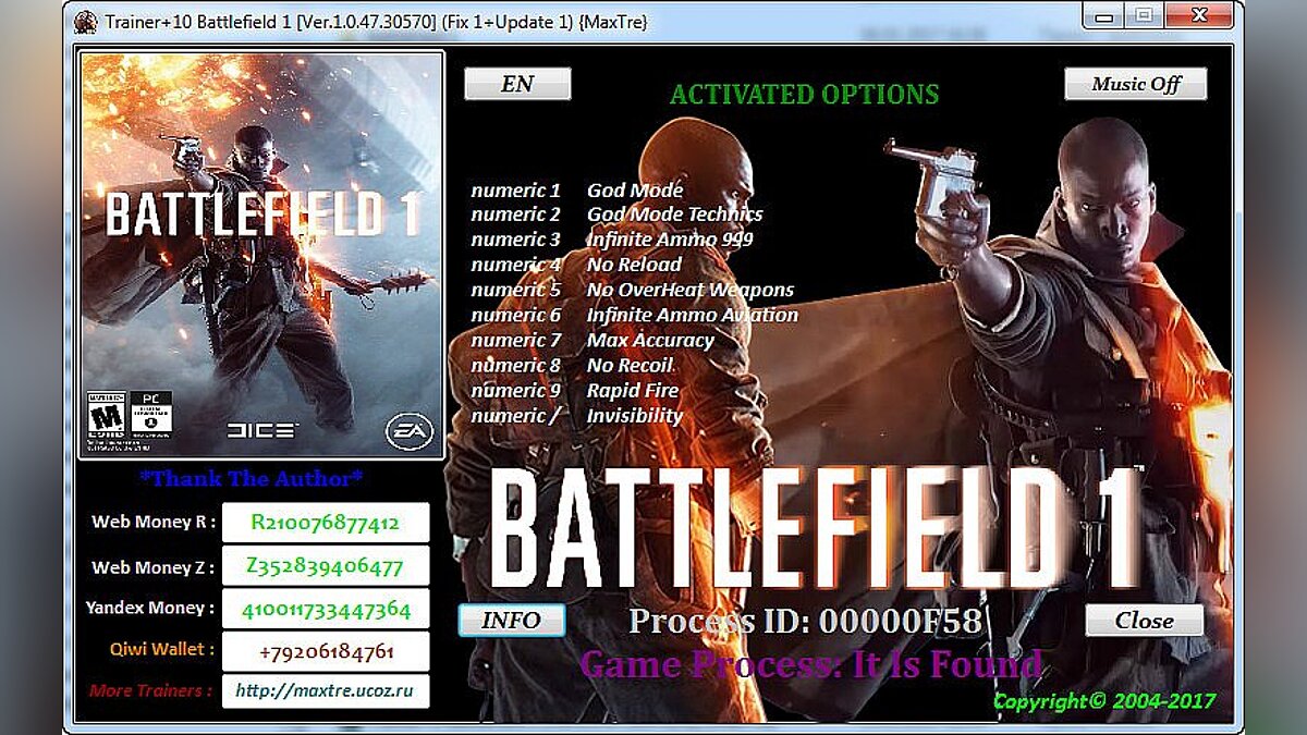 battlefield 1 pc trainer