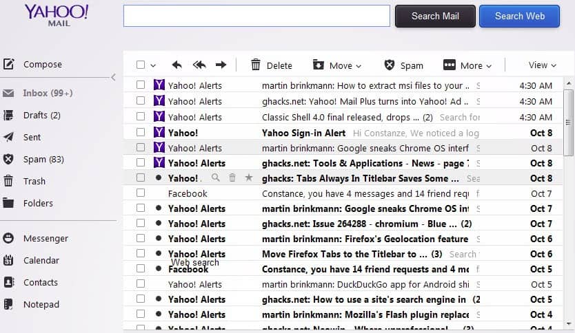 yahoo mail inbox