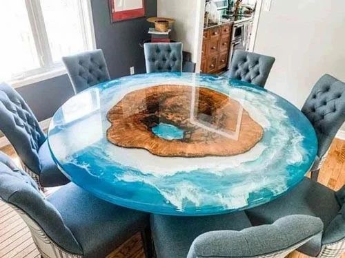resin dining table round