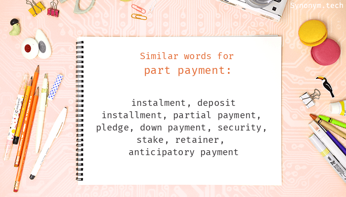 partial payment synonym