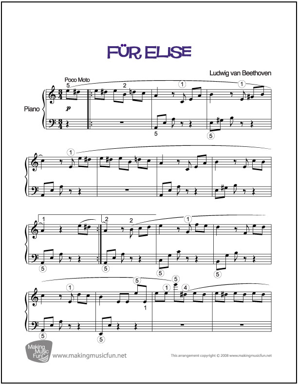 für elise piano notes pdf