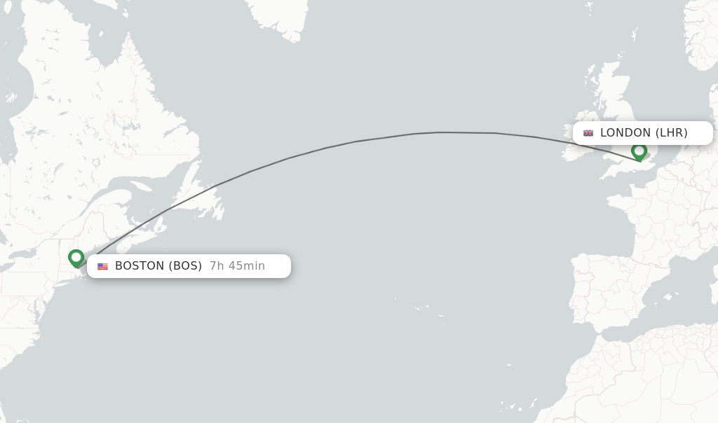 lhr to boston flight time