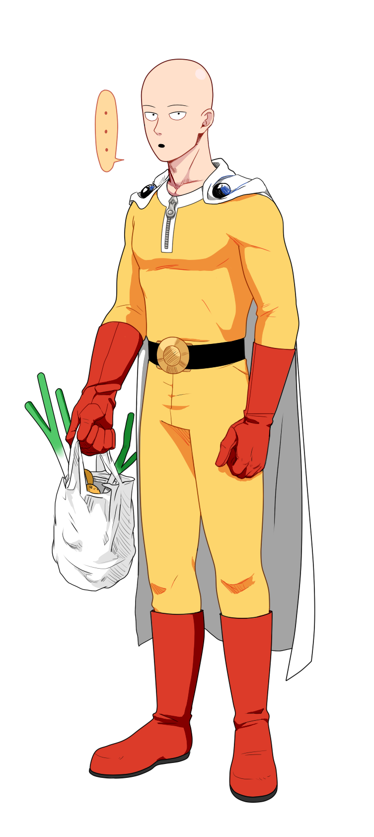 one punch man grocery bag