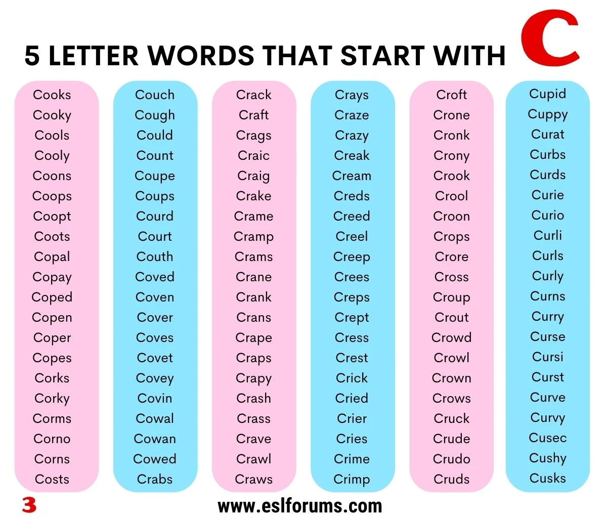 5 letter words beginning with cre