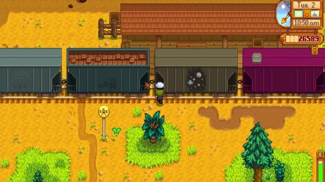 a train is passing through stardew valley