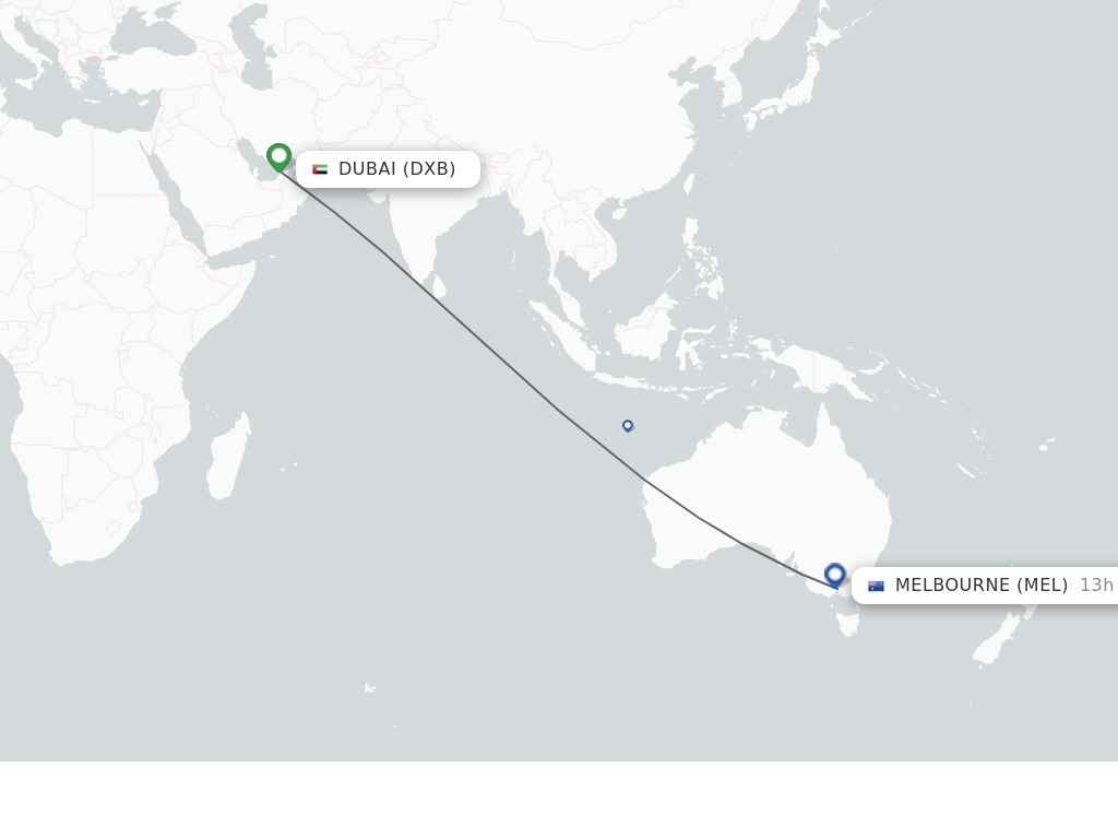 australia to dubai flight duration