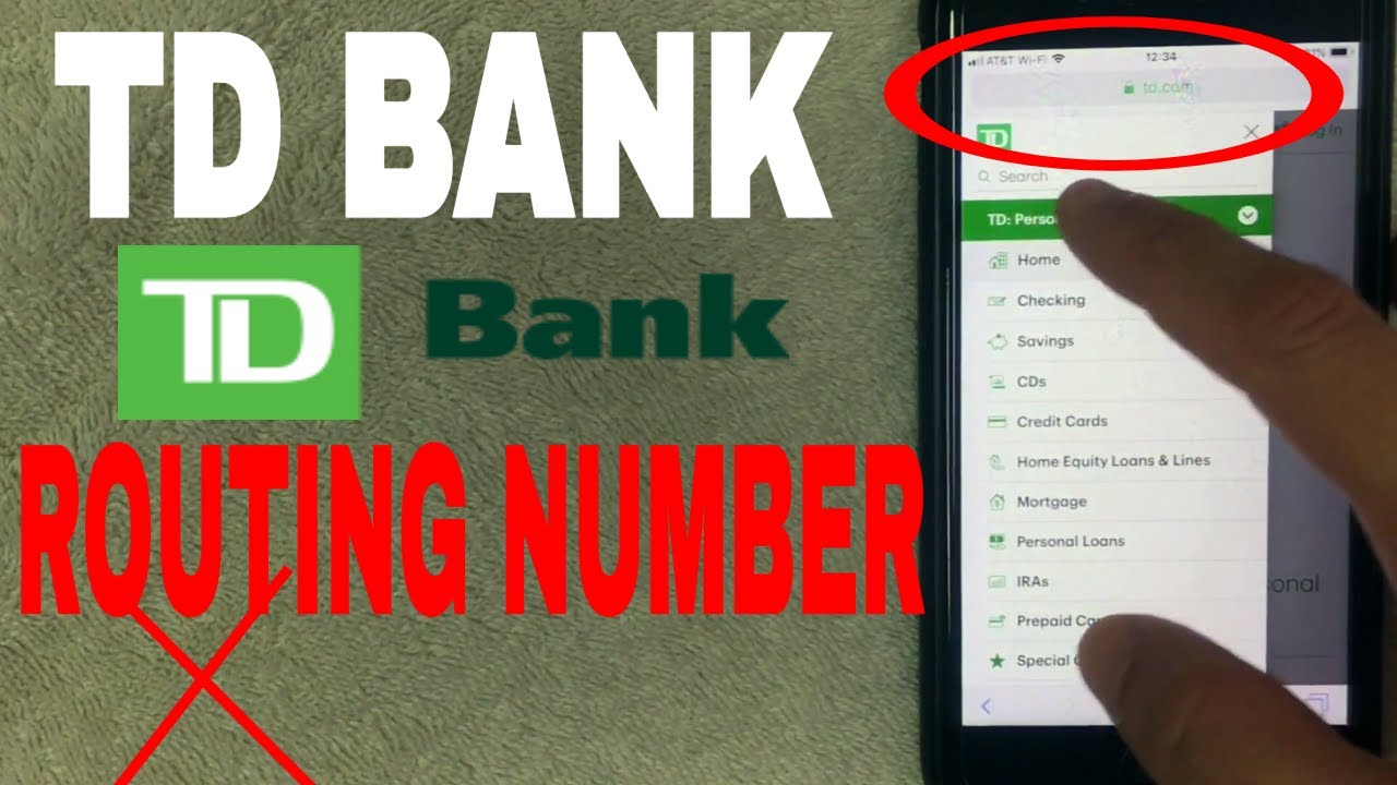 how to find account number td