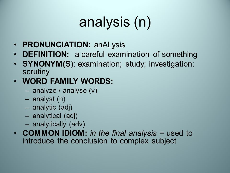 analysis synonym