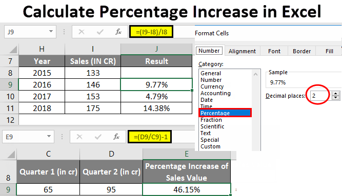 calculate percentage in excel