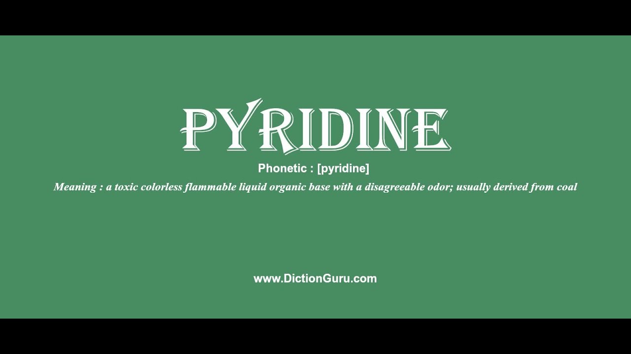 pyridine pronunciation