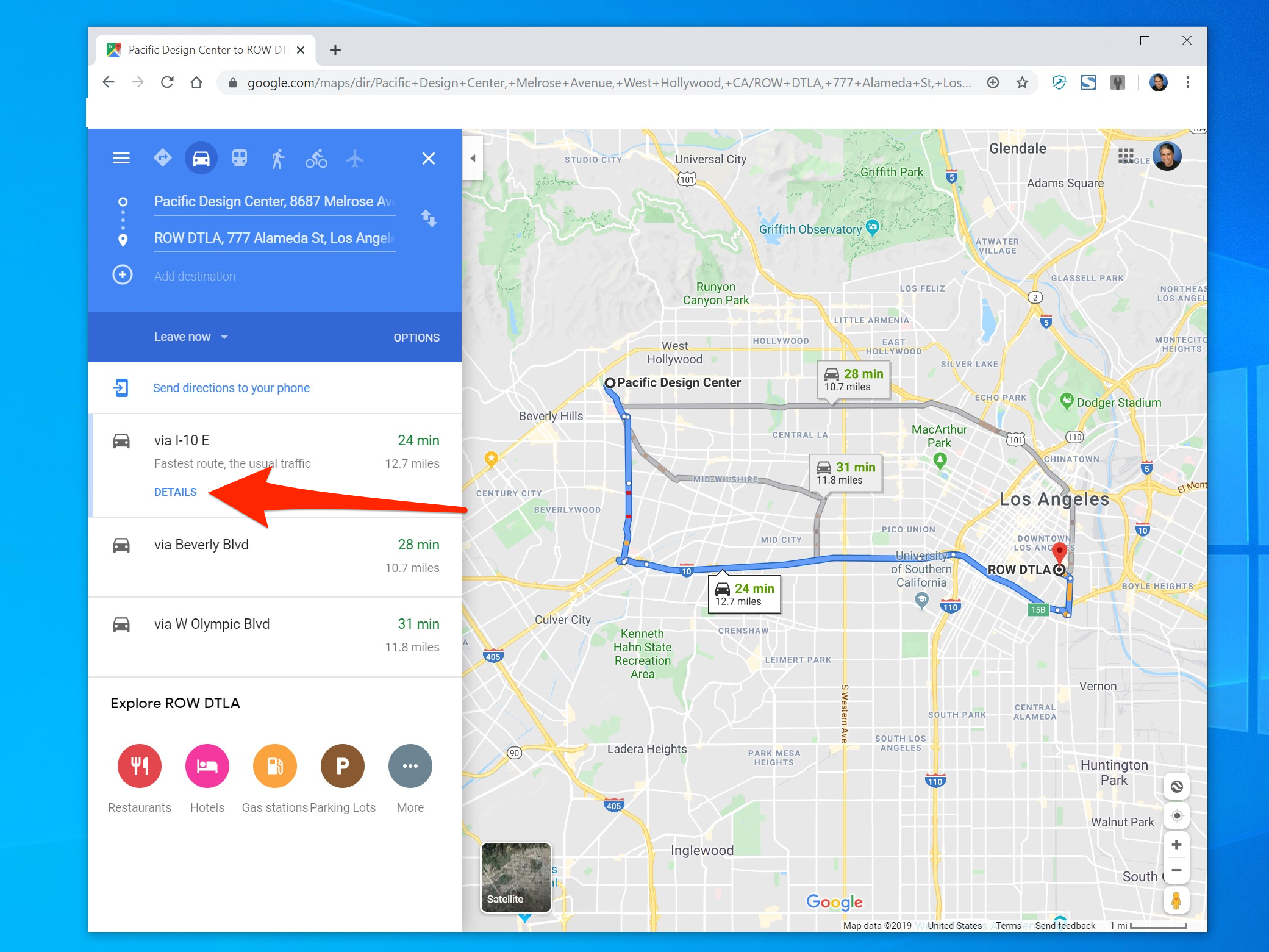 google map directions