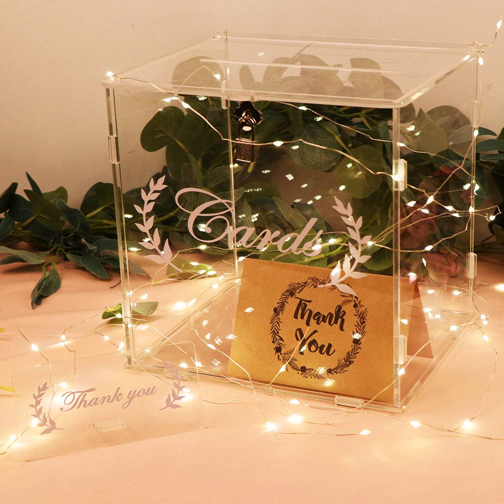 acrylic wedding card box