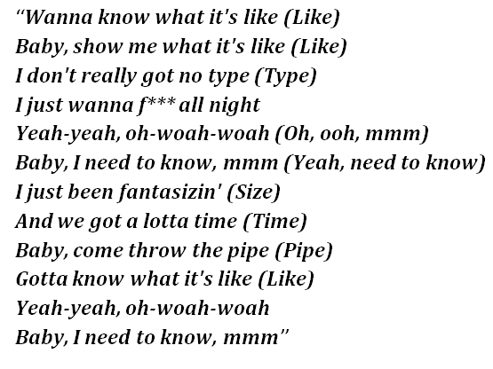 need to know lyrics